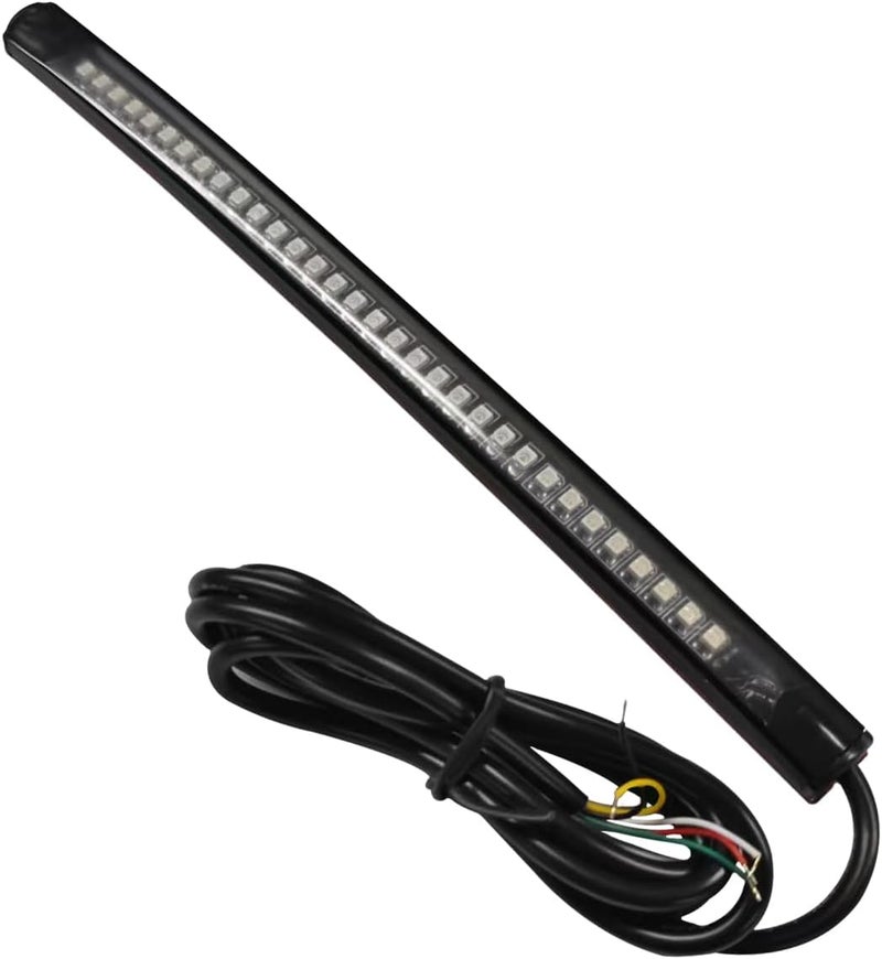 ZIMISI شريط ضوء الفرامل الخلفي LED عالمي، 8" شريط ضوء خلفي مرن LED للسيارة، ضوء فرامل دراجة نارية مقاوم للماء، أضواء LED للسيارة للدراجات الرباعية، السكوتر، الكروزر، الطرق الوعرة - Image 1